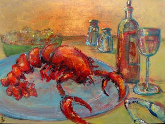 Lobster Dinner by Chrisi Karvonides-Dushenko